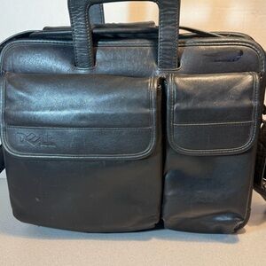 Dell Leather Laptop Briefcase Shoulder Bag